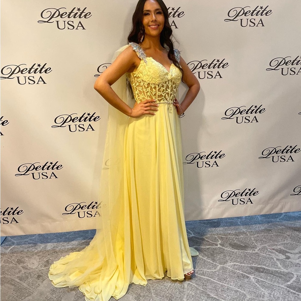 Yellow pageant gown